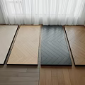 Wooden Flooring Herringbone Pattern Samples with Color Variations in Indoor 3d model