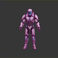 Futuristic Game Movie Character With White Black Teal Mechanical Armor Standing In 3D Rendered Pose