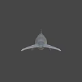 Detailed Prehistoric Shark Head Model With Sharp Teeth And Realistic Skin