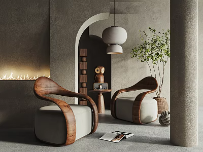 Qui Leisure Sofa Combination Leisure Chair 3d model