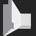 Elegant White Decorative Gypsum Moulding With Architectural Detail For Interior Wall