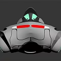 Futuristic Silver Motorcycle With Sleek Streamlined Body Glowing Accents And Red Details