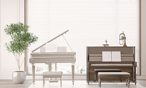 Modern Piano 3d model