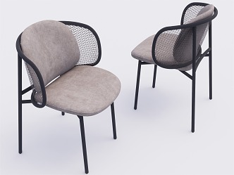 Modern Dining Chair Single Chair Leisure Chair Bar Chair 3d model