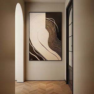 Middle-ancient style decorative painting corridor painting porch painting 3d model