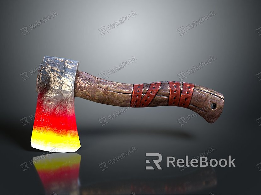 Tomahawk Axe Wooden Axe Handle Axe Mountain Axe Chopping Wood Axe Chopping Wood Axe Magic Axe model