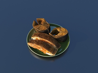 meat fish gourmet food 3d model