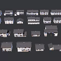 Various Architectural Models Featuring Building Exterior Walls With White Surfaces and Tile Roofs