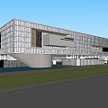 Modern office building level science and technology building 3d model