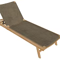 Outdoor Wooden Frame Lounge Chair Featuring Comfortable Mesh Seat and Modern Design