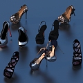 Shoes high heels women's shoes life supplies 3d model