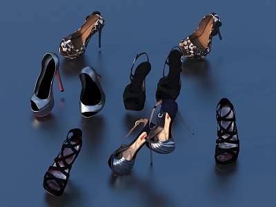 Shoes high heels women'shoes life supplies 3d model