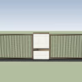 Modern Fence Design with Vertical Slats and Central White Panel for Outdoor Use