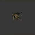 Vibrant Colorful Beetle With Intricate Patterns Long Antennae And Shiny Body On Dark Background