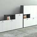 Modern Bookcase Interior Design With White Black Cabinets Open Shelves And Books