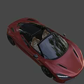 Red Convertible Sports Car With Sleek Body Design And Black Alloy Wheels