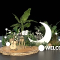 Green Plant Music Festival Stage Beautiful Chen 3d model