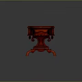 Classic Mahogany Table With Oval Top Carved Legs And Decorative Details