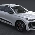 Audi White Electric SUV Featuring Modern Design Sporty Wheels And Red Brake Calipers