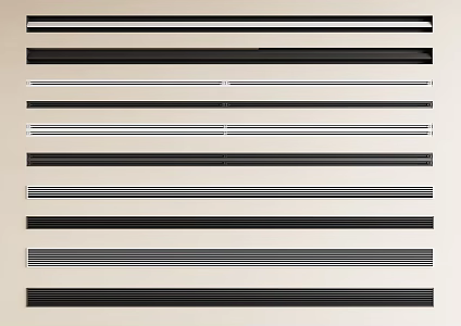 Modern extremely narrow frame air conditioner air outlet claw-shaped air outlet frosted black air outlet frameless air outlet minimalist air outlet 3d model