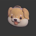 Adorable Cartoon Dog Sculpture Carving with Cute Coin Purse Design