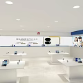 Premium Digital Store Interior With Mobile Phone Display And Customer Experience Area 3d model