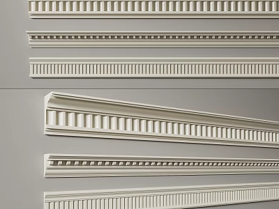 Gypsum Cornice Molding Collection With Various Decorative Patterns And Styles For Interior Design 3d model