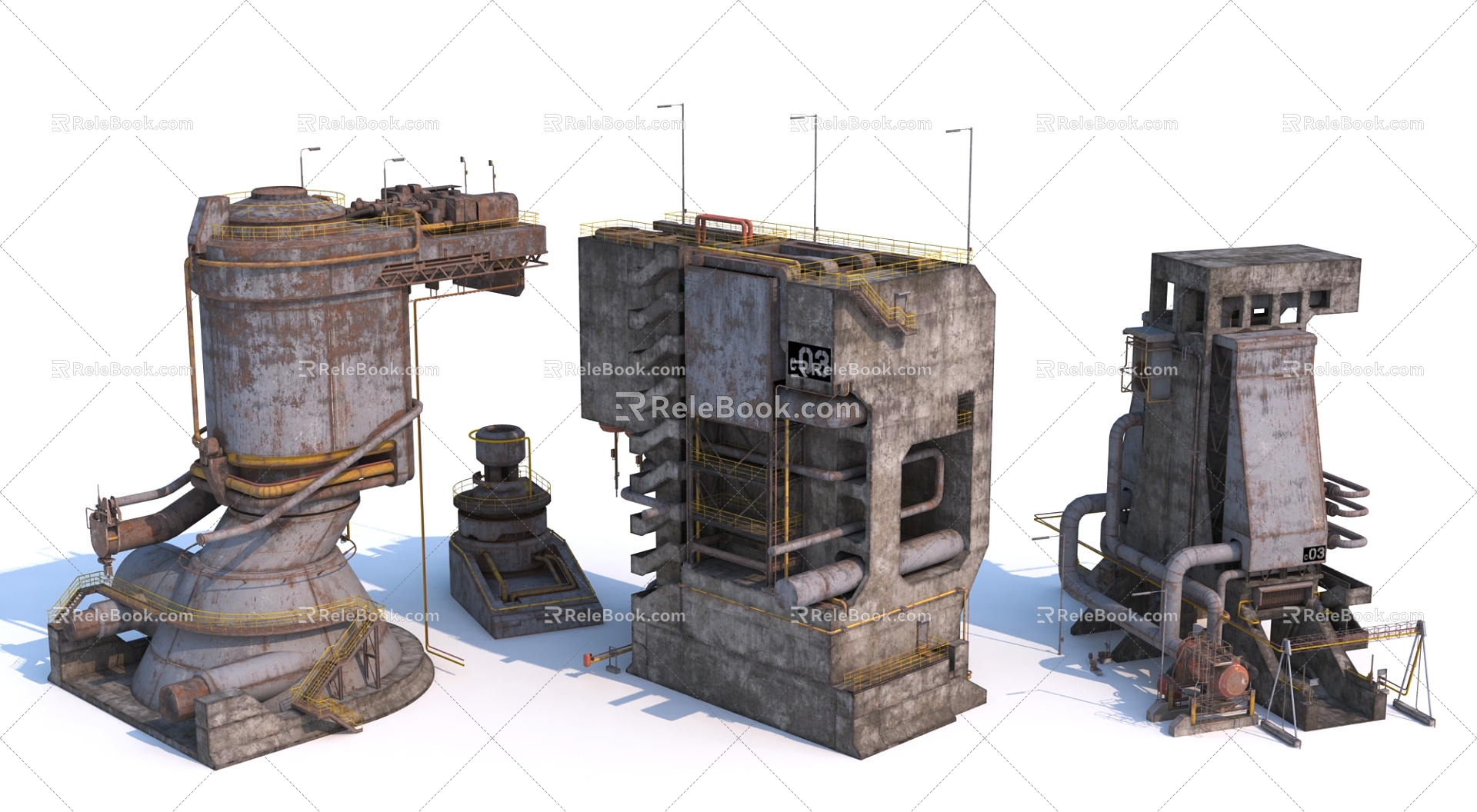 Industrial Chemical Equipment Steel Plant Equipment Water Plant Equipment Oil Refinery Equipment Chemical Equipment Power Plant Equipment Industrial Equipment 3d model