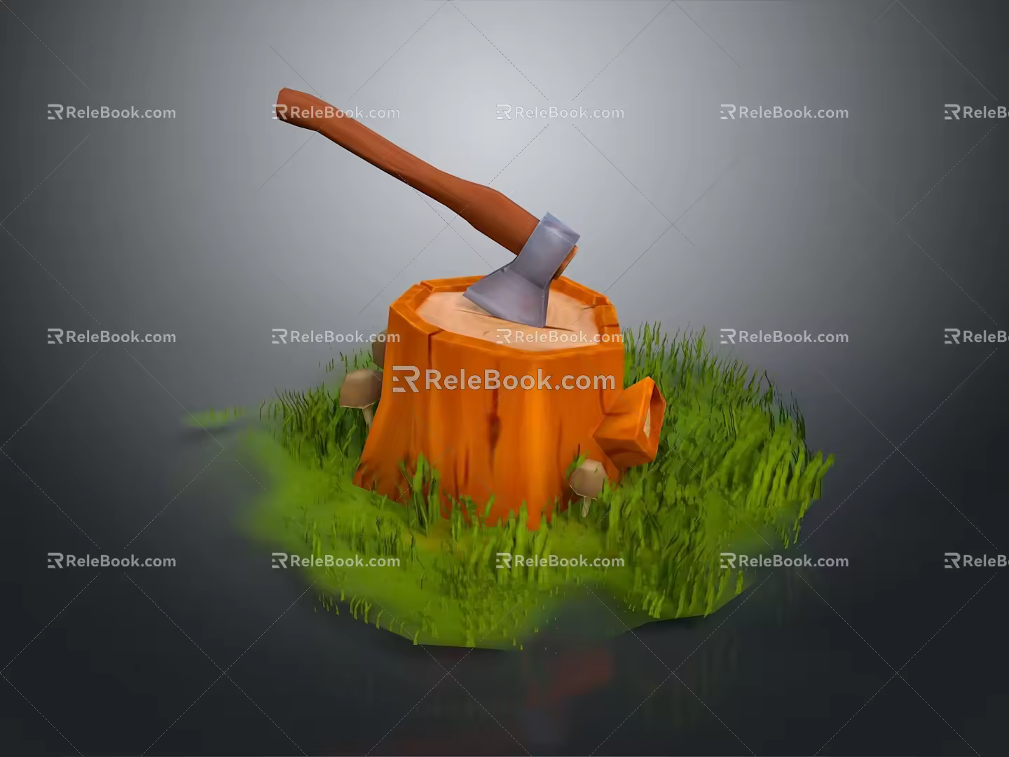 Tomahawk Round Wood Axe Wood Axe Handle Axe Mountain Axe Chopping Wood Axe Chopping Wood Axe Magic Axe 3d model