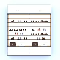 Retail Display Shelving Unit with Shoes New Arrivals Premium Items and Storage Drawers
