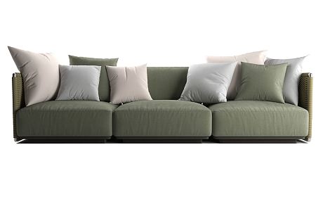 Modern three-seat sofa 3d model