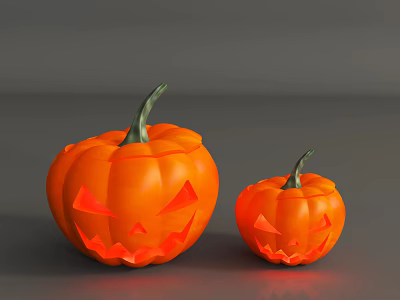 Modern pumpkin lantern Halloween pumpkin grimace pumpkin 3d model