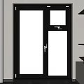 Black sliding window 3d model