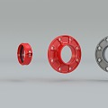 Fire Groove Flange Steel Strap Modifier 3d model