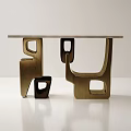 Elegant Modern Entryway Side Cabinet with Geometric Metal Frame and Wooden Top