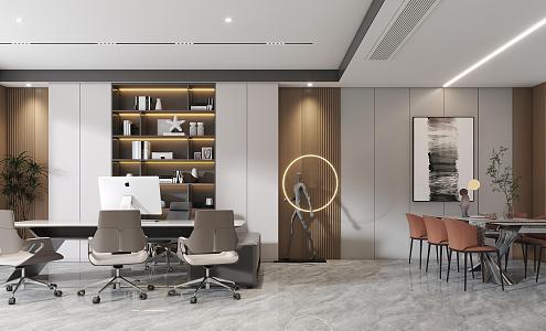 modern office general manager office 3d model