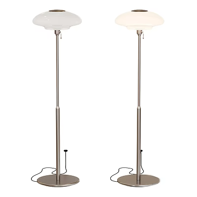 Modern Minimalist Floor Lamps With Metal Stand And White Shade Design 3d model