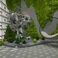 rockery taihu stone landscape sketch 3d model