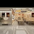 Simple Modern Restaurant Interior With Open Layout Wooden Walls And Menu Screens