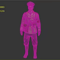 Man in Military Uniform Wearing Cap Armband Leather Bag and Boots