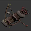 Bow and Arrow CG Bow and Arrow Cartoon Bow and Arrow Cartoon Bow Animation Bow and Arrow stylized bow 3d model