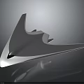 Silver Futuristic Spacecraft Aerodynamic Design For Aerospace Deep Exploration Missions 3d model
