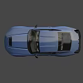 Blue Mustang Two Door Sports Car With Sleek Design And Black Accents