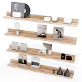 Modern simple wall shelf bookshelf 3d model