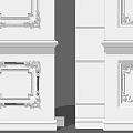 Decorative Wall Paneling in Three Different Designs for Modern and Classic Interiors 3d model