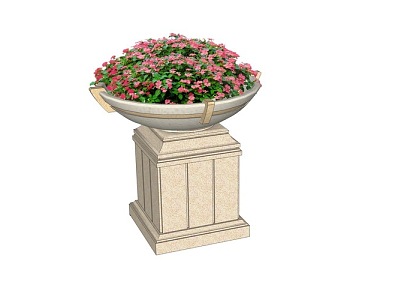 European style flower bowl model