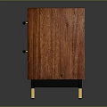 Modern Entryway Console Cabinet With Wooden Frame Dark Drawers And Gold Metal Handles