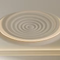 Modern Ceiling With Circular Ring Pattern And Lighting