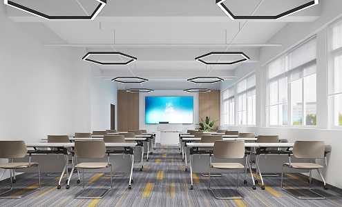 Modern Multi-person Meeting Room Negotiation Room Office Learning 3d model