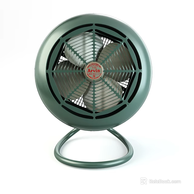 Ariella Circular Air Cooler Fan With Green Design And Stable Base 3d model 